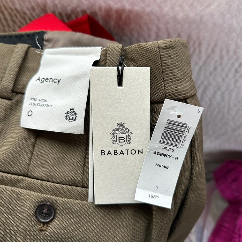 NWT Aritzia Babaton Agency Wool Trouser in color shiitake